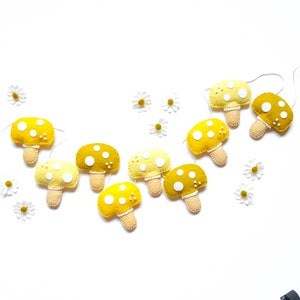 Whimsical Mushroom Felt Garland | Mushroom Felt Garland | Fall Felt Garland | Whimsical Felt Garland | Sunrise Mushrooms