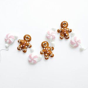 Gingerbread Garland | Felt Christmas Garland | Whimsical Christmas Garland