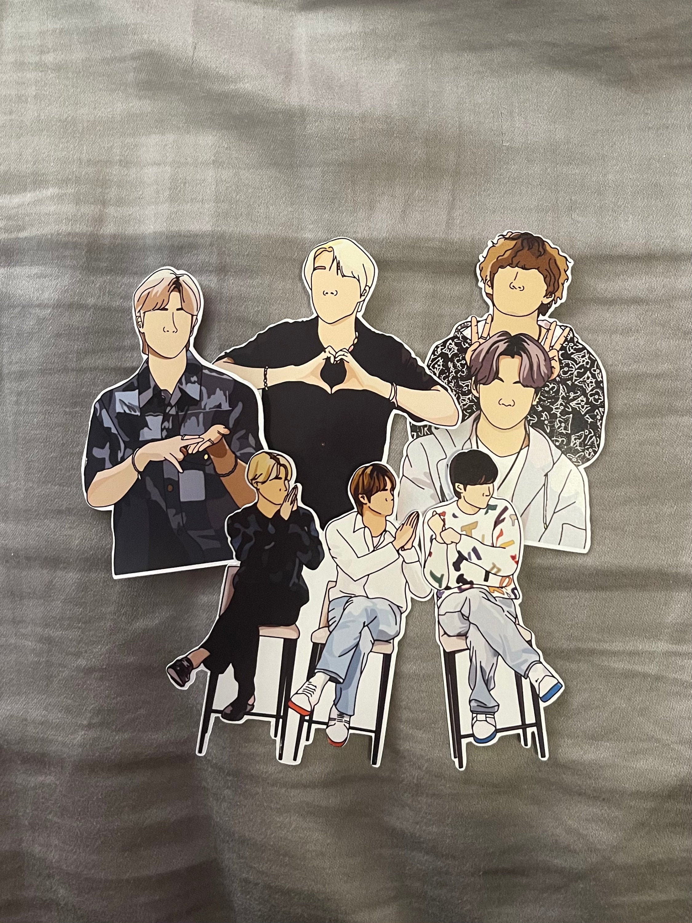 Bts butter stickers inspired by the hand gestures interview Etsy