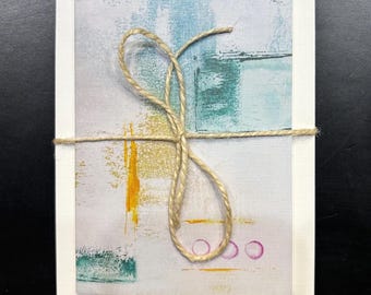 Original Art Card on Luxurious Linen Paper, Blank Inside, Envelope Included