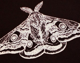 Moth -- Hand-pulled screenprint -- Emperor Gum Moth -- Color options