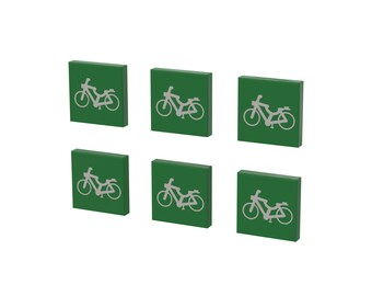 Printed Tiles - Bicycle Cycling path pack BG