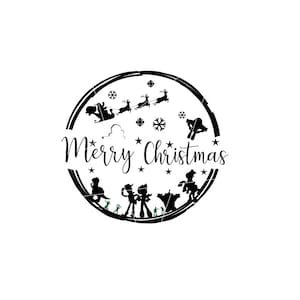 Toy Story cercle svg , santa sleigh svg , svg noël histoire de jouet , cricut svg , silhouette svg