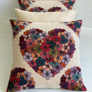 Love Design Cushion Cover, Valentine Heart Decorative Pillow, Sofa Armchair Cushion Cover, Pillow Cover 16.5&#39;&#39;x17&#39;&#39;, Tapestry Throw Pillow,