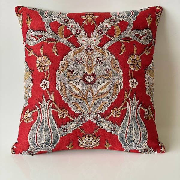 Classical Design Cushion Cover, Decorative Pillow, Throw Pillow Cover, Linen Pillow, Gift For Her, Pillow Cover 17.5''x17'', Square Pillow