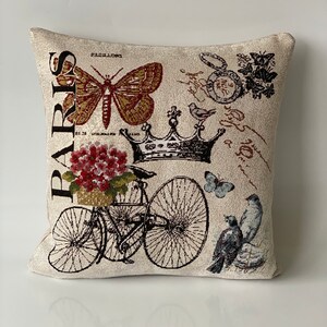 Vintage Design Cushion Cover, Decorative Pillow, Sofa Armchair Cushion Cover, Pillow Cover 17.5&#39;&#39;x17&#39;&#39;, Woven Throw Pillow