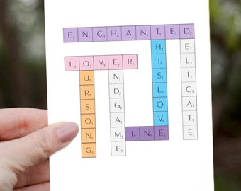 Swiftie Lyrics Scrabble Love Card | Anniversary, Valentines (Digital Download), Printable Valentine's Day Card for Swiftie and Scrabble
