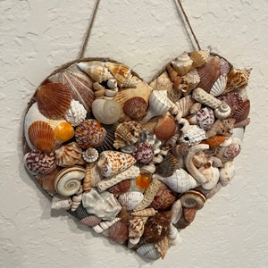 Holiday Gift Ideas-Wall Art-Heart Shell Art-Heart Of Shells-Beach Decor-Home Decor-Bathroom Decor-Kid's Bedroom-House Warmer-Valentines Day image 9