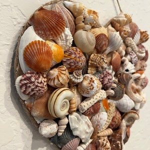 Holiday Gift Ideas-Wall Art-Heart Shell Art-Heart Of Shells-Beach Decor-Home Decor-Bathroom Decor-Kid's Bedroom-House Warmer-Valentines Day image 3