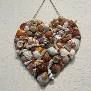 Holiday Gift Ideas-Wall Art-Heart Shell Art-Heart Of Shells-Beach Decor-Home Decor-Bathroom Decor-Kid's Bedroom-House Warmer-Valentines Day image 5