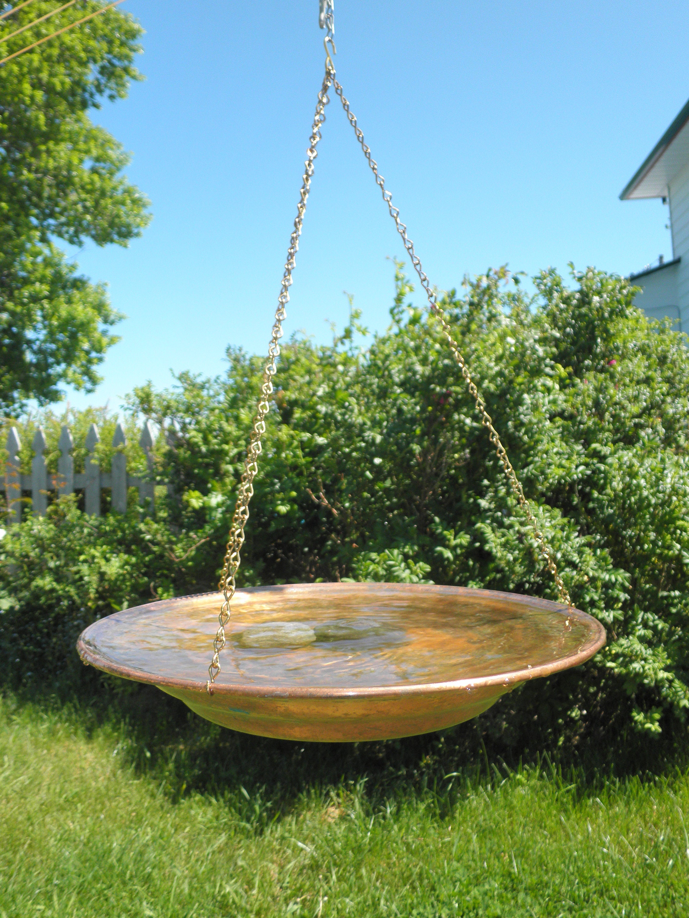 Solid Copper Bird bath hanging/Hängebad für Vögel aus Kupfer Etsy