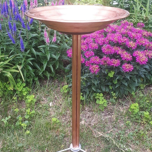 Pure Copper Bird Bath Etsy