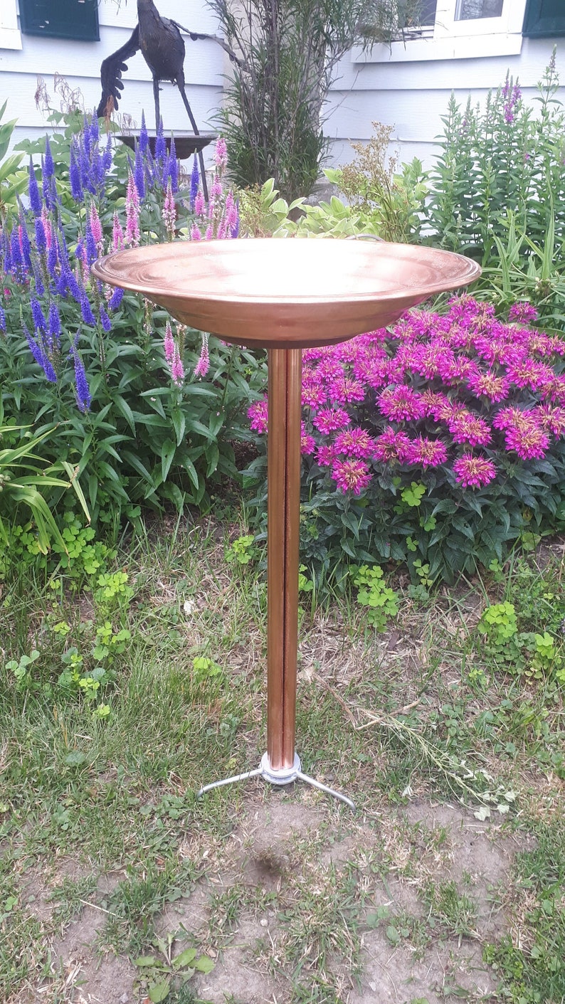 Pure Copper Bird Bath Etsy