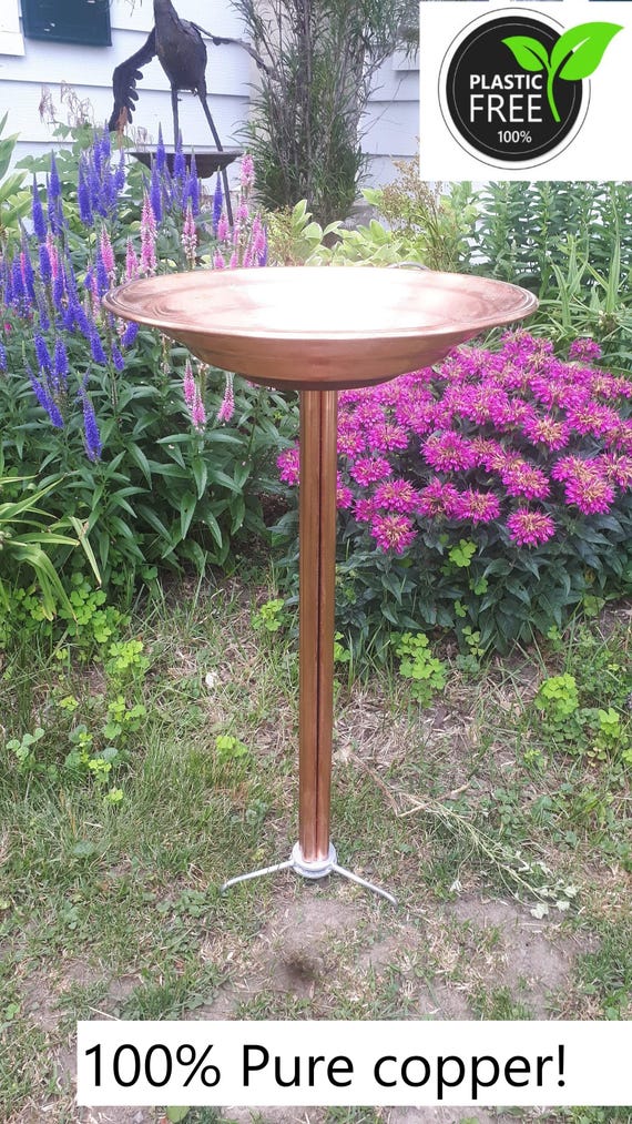 Bird bath/watering-Pure copper (heating optional)