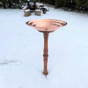 Pure copper heating bird bath