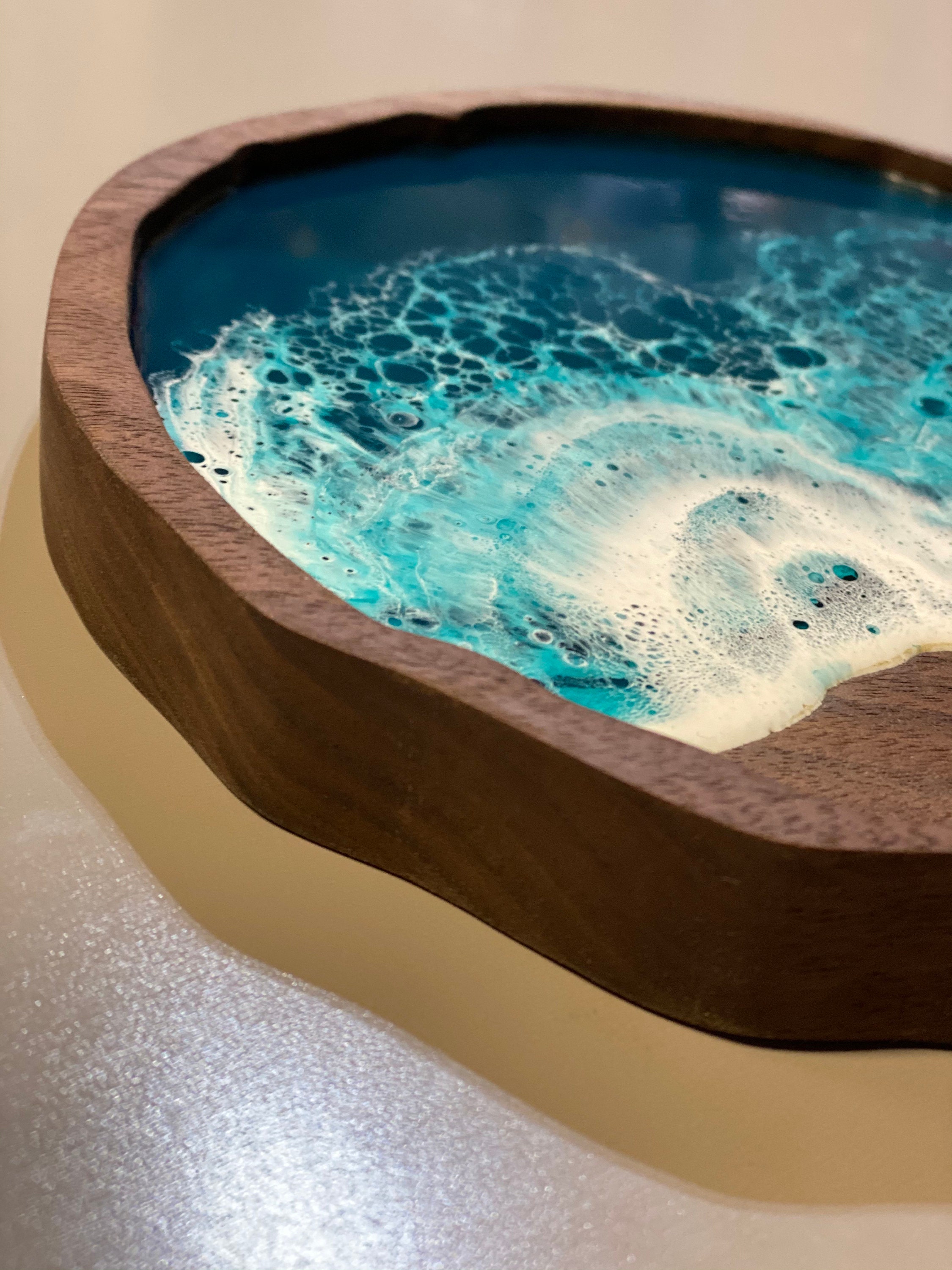 Arte de la pared de la playa de 8 madera de nuez y arte | Etsy