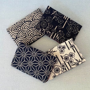 Billetera pequeña para tarjetas: ideal para tarjetas de presentación, tarjetas de crédito, tarjetas de contacto, tarjetas de fidelidad y portatarjetas de regalo. Tamaño de bolsillo minimalista delgado, impresión japonesa.