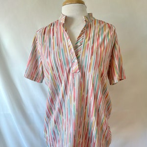 Multicolor Button-Up Collar TShirt