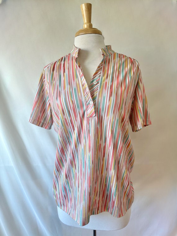 Multicolor Button-Up Collar TShirt - image 1
