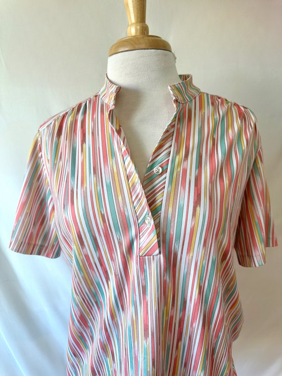 Multicolor Button-Up Collar TShirt - image 2