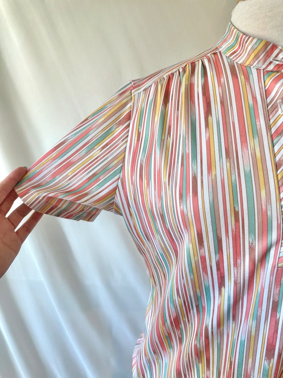 Multicolor Button-Up Collar TShirt - image 3