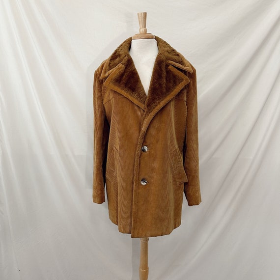 【70s】Euro Vintage Corduroy Coat フランス製 Corduroy Coat Jacket Cortefiel Vintage 60s 70s Disco pimp