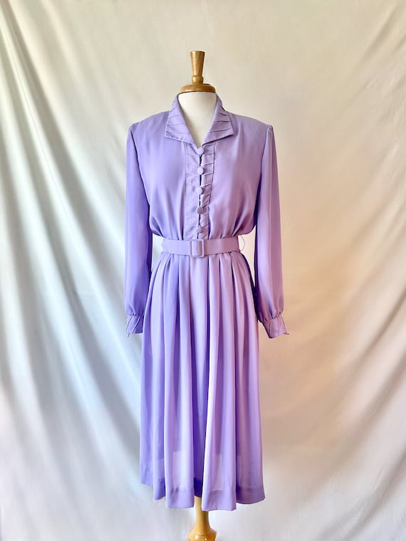 1970s Lavender Secretary Dress