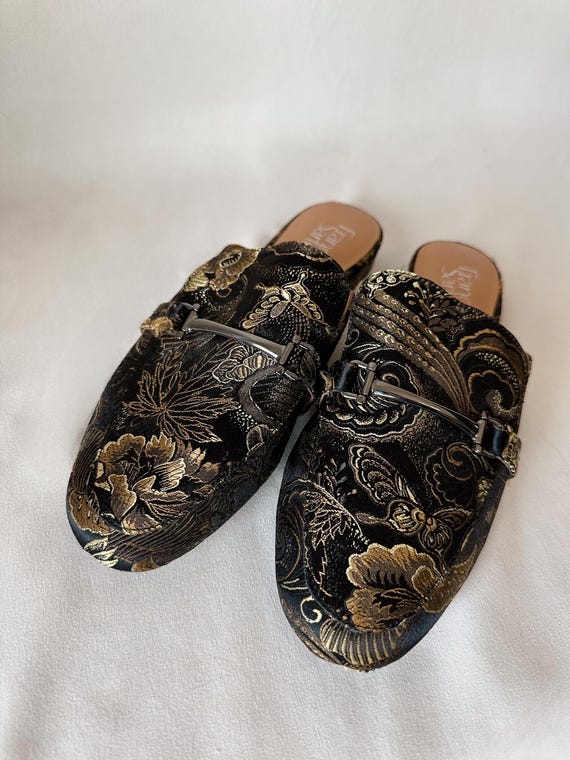 Buy Franco Sarto Black gold Mules Online in India Etsy