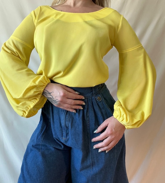 1960s Malbe Original Yellow Blouse