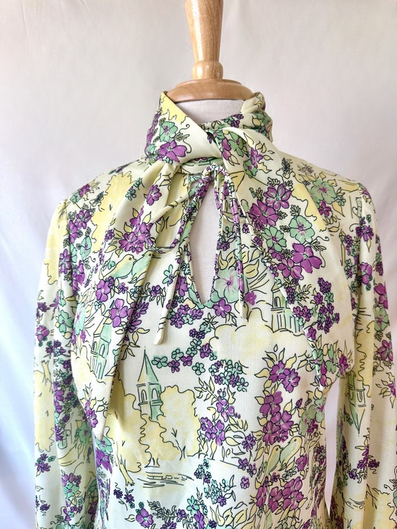 Yellow and Purple Handmade Chapel Blouse