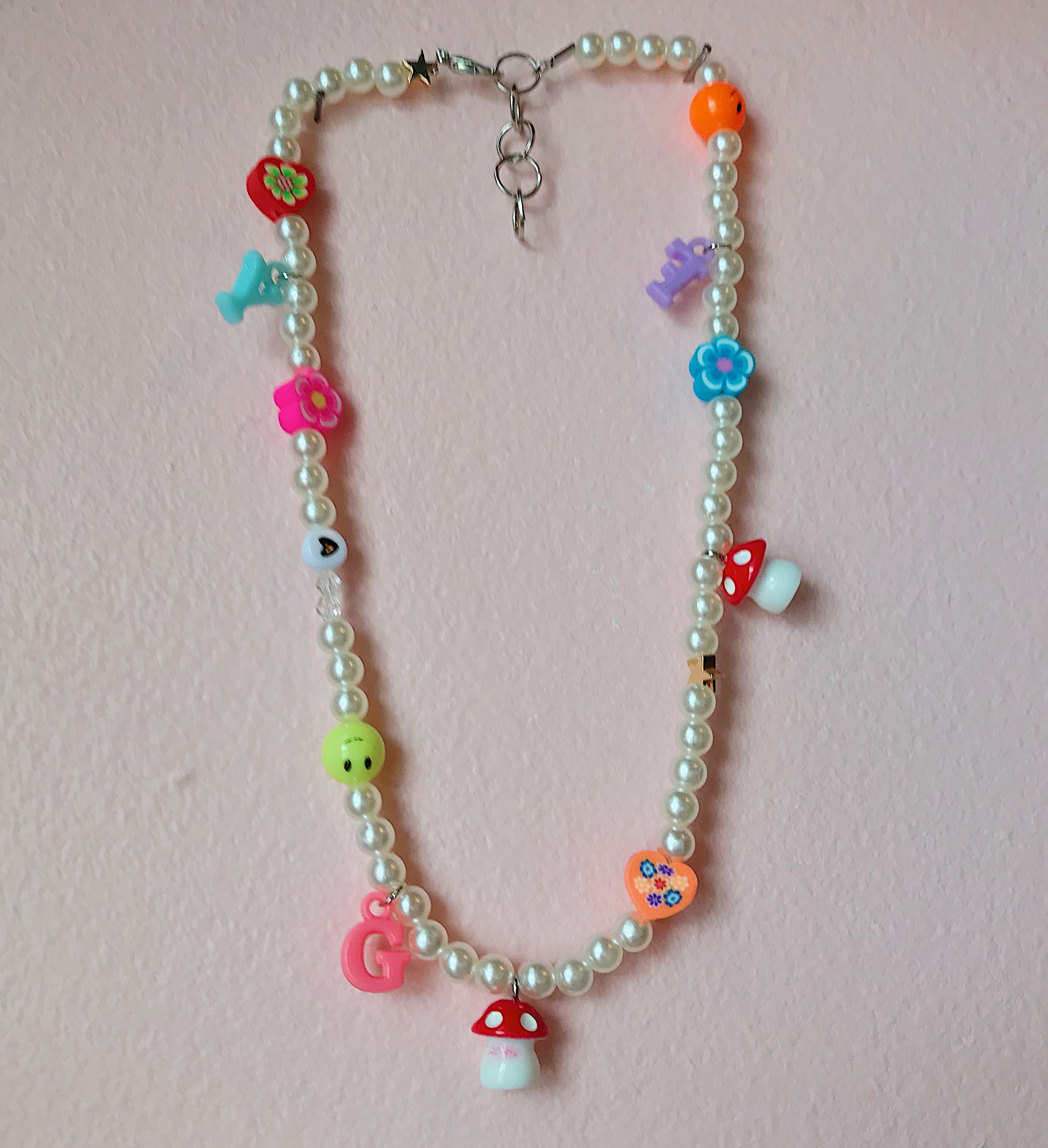 Funky pearl necklace Etsy