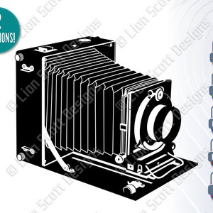 Vintage Großformat Kamera Vektor Design | Digitaler Download | EPS, SVG, DXF und mehr!