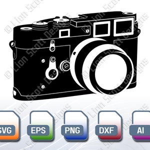 Vintage Rangefinder Kamera Vektor Design | Digitaler Download | EPS, SVG, DXF und mehr!