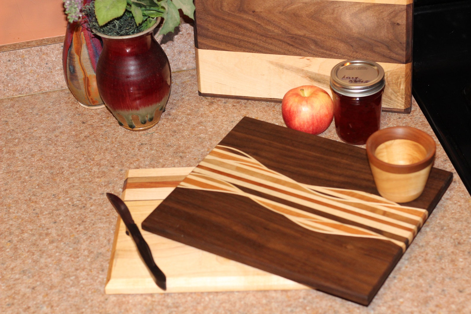 Woven Cutting Board Made from Maple Cherry and Walnut Etsy