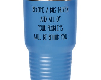 Divertida taza de vaso de conductor de autobús, regalo de conductor de autobús, vaso de acero inoxidable, semana de agradecimiento del personal, regalos de compañeros de trabajo, regalos de regreso a la escuela,