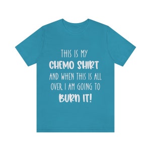Cancer Chemo T-shirt, Fighting Cancer Motivational Apparel, Unisex Jersey Short Sleeve Tee, Chemotheraphy Gifts for Spouse, Cancer Sucks image 2
