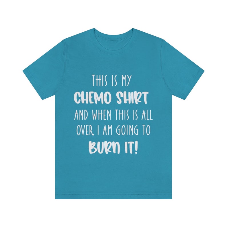 Cancer Chemo T-shirt, Fighting Cancer Motivational Apparel, Unisex Jersey Short Sleeve Tee, Chemotheraphy Gifts for Spouse, Cancer Sucks image 2