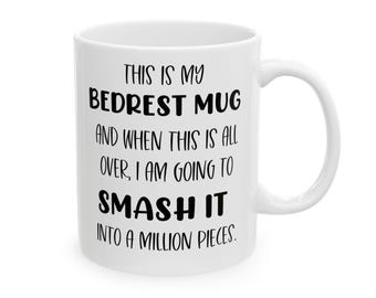 Taza motivacional para pacientes en reposo en cama, taza de café para pacientes en reposo en cama, regalos para amigos y familiares en cama, reposo en cama durante el embarazo