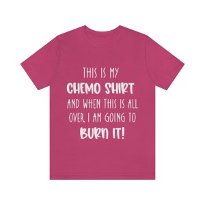 Cancer Chemo T-shirt, Fighting Cancer Motivational Apparel, Unisex Jersey Short Sleeve Tee, Chemotheraphy Gifts for Spouse, Cancer Sucks image 3