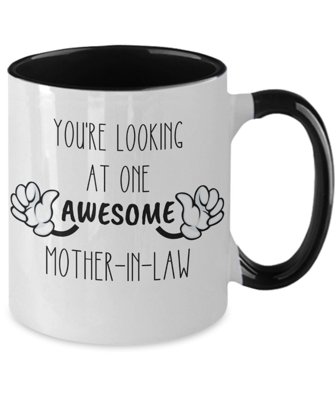 Awesome Motherinlaw Mug, Gift for Motherinlaw, Two Toned Motherin