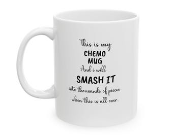 Taza para quimioterapia, taza de café de cerámica (11 oz, 15 oz)