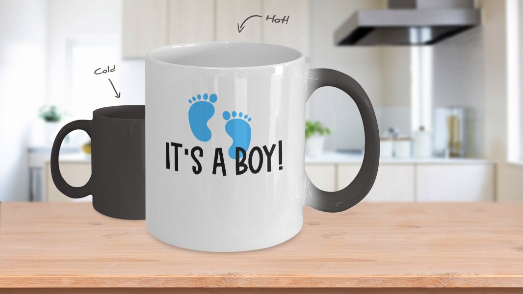 Gender Reveal Mug It s a Boy New Pregnancy Announcement Coffee