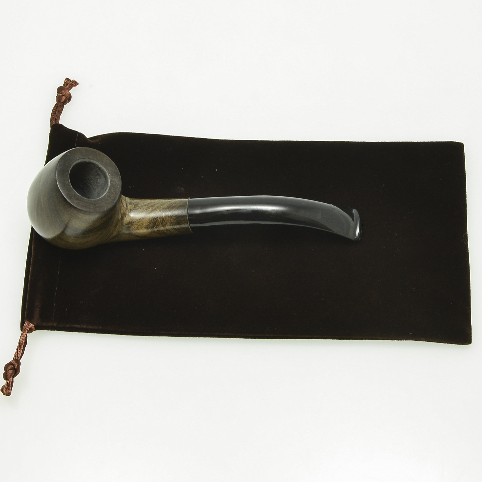 Full Bent Tobacco Pipes Ebony Smooth Acrylic Stem Bend Etsy