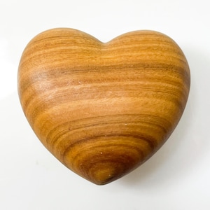 hand carved wooden heart Natural wood love sculpture valentine day gift for him her husband wife mini home décor