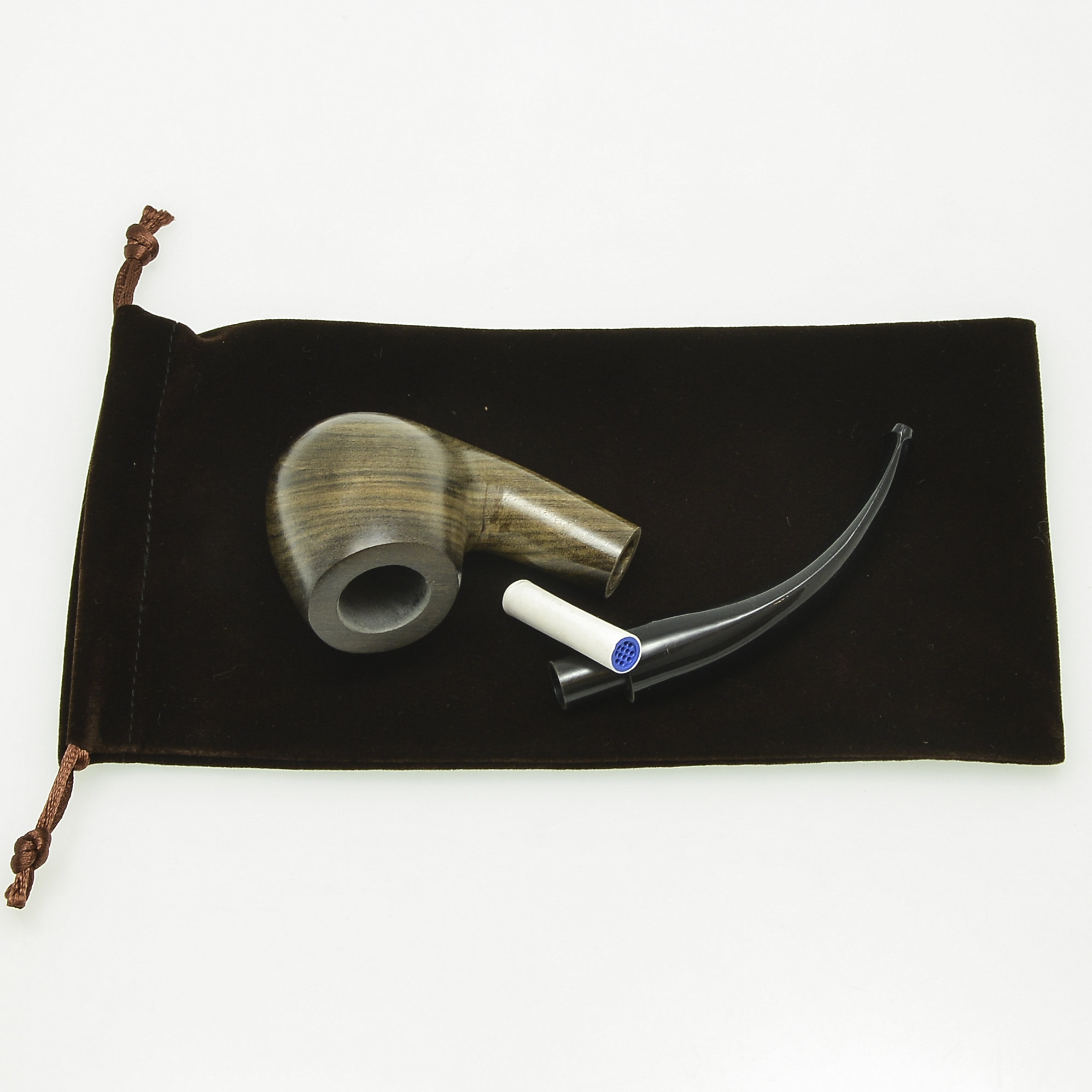 Full Bent Tobacco Pipes Ebony Smooth Acrylic Stem Bend Etsy