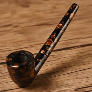 Churchwarden Tobacco Pipe Natural Lacquer Pipe Tradition Handmade Tobacco Pipe Natural Wood Pipe Wood Lacquer Stem