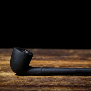 Churchwarden Lacquer Tobacco Pipe Natural Tradition Handmade Tobacco Pipe Natural Wood Pipe Wood Stem