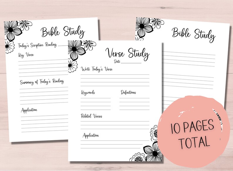 Bible Study Journal Printable | Bible Journaling for Women | Daily ...