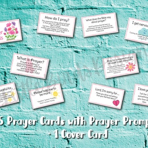 Prayer Prompt Cards for Kids Prayer Box Prayers for - Etsy UK