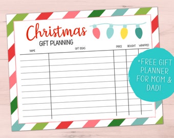 Christmas Wish List Printable Kid's Christmas List Holiday